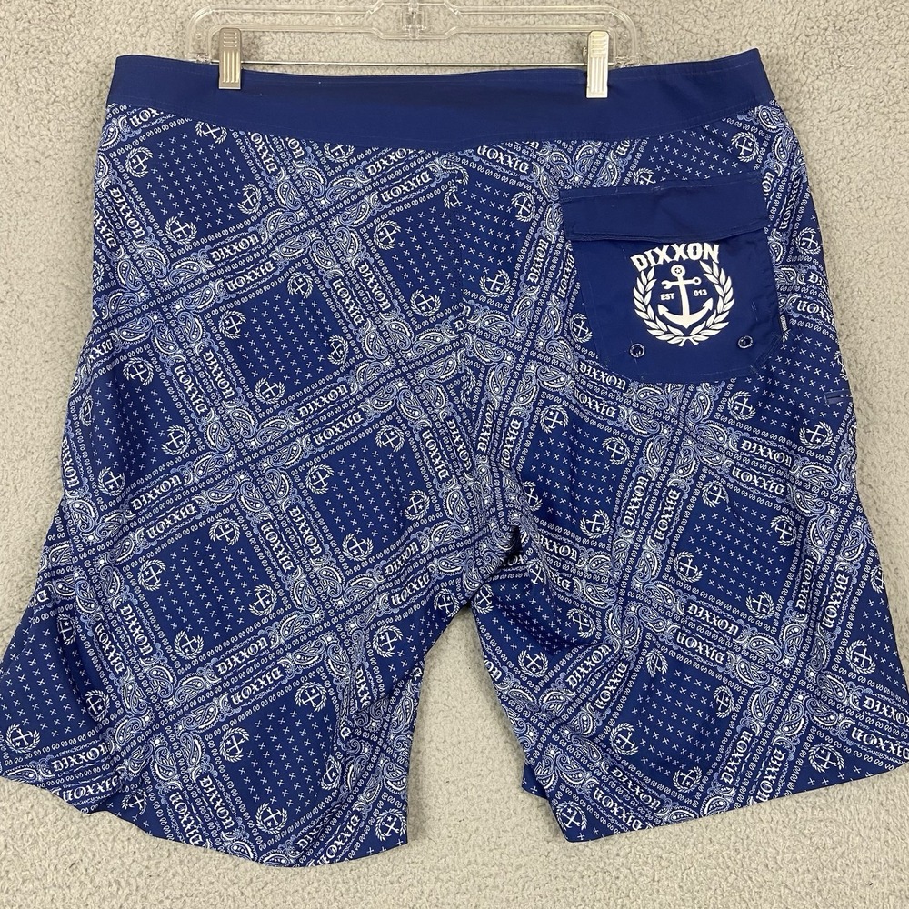 Dixxon Board Shorts Mens Size 40 Blue Paisley Bandana Swim Trunks Surf Beach Dra - Picture 10 of 12
